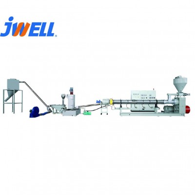 Jwell Single Screw Water Ring Cutting Pp Pe Ps Abs Pc Recycled Plastic Granules Pelletizing Machine